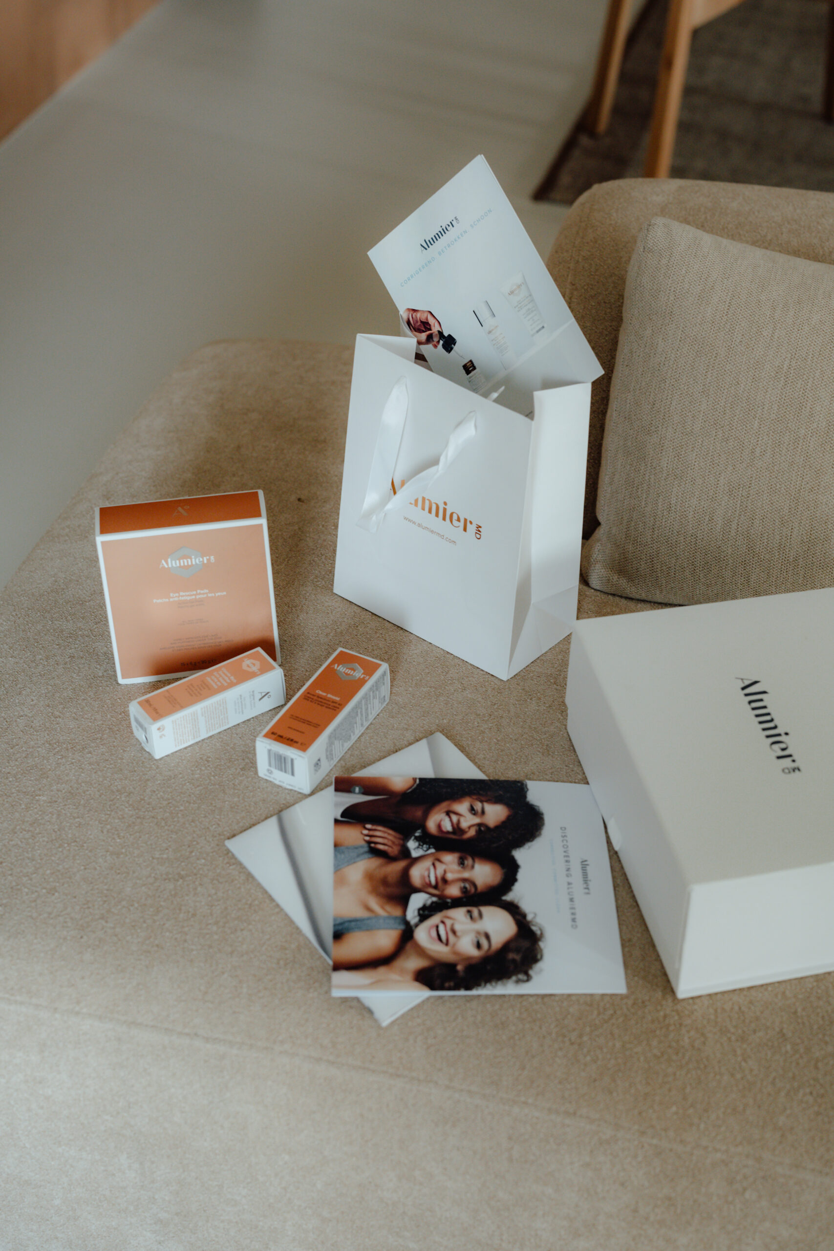 AlumierMD-producten en informatiemateriaal voor professionals
